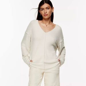 Aritzia Wilfred Free Hush Sweater in silver birch - Small
